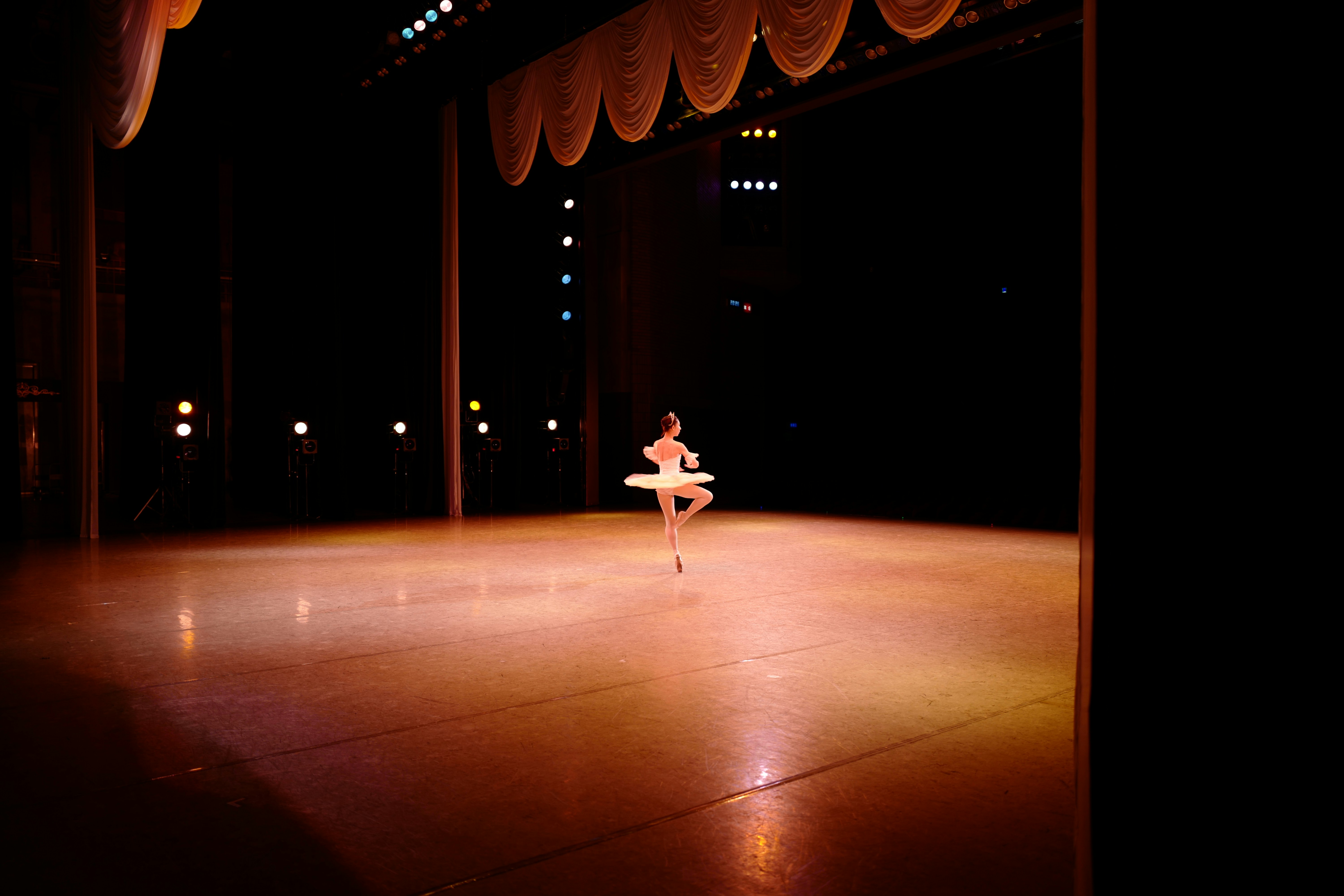 Ballet dancer on stage