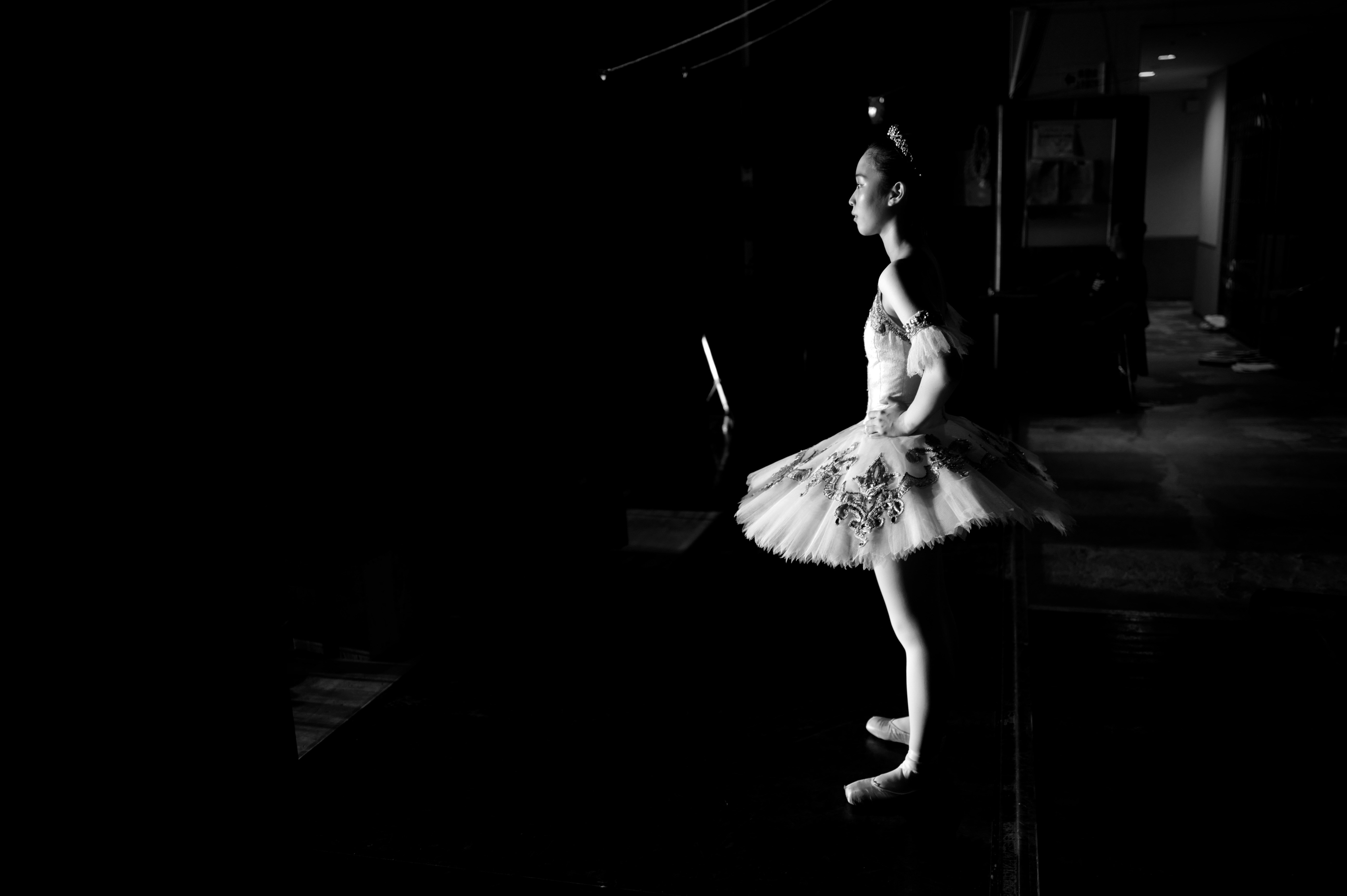 Dancers waiting before competition
